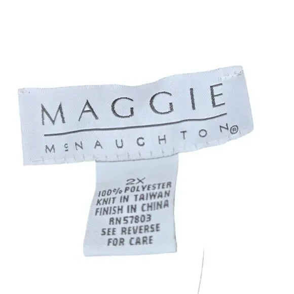 NWT Maggie McNaughton 2X Gold Button Front Top/Blouse [0028]